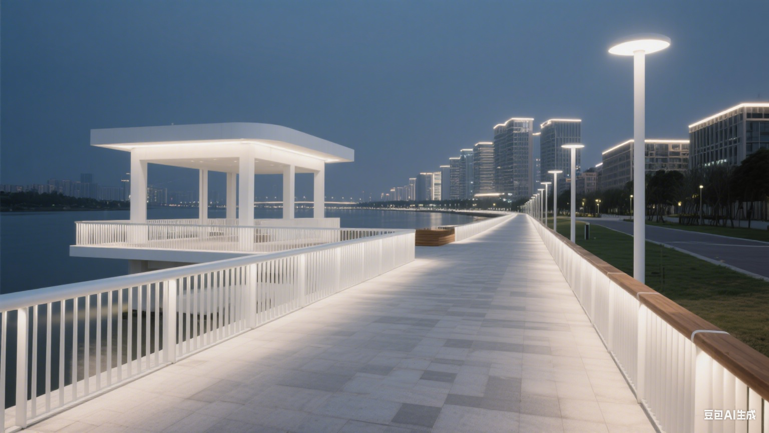 城市滨江景观带照明